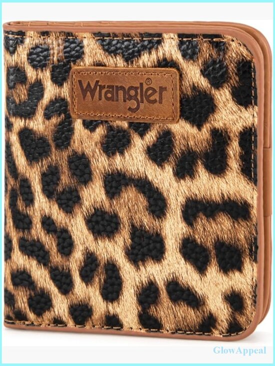 Handbags - Small Leopard Print Wallet with RFID Lining and Coin Purse